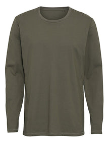 Basic T-shirt met lange mouwen-Army Green