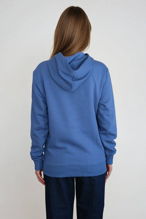 Sweatshirt hoodie - stoffig blauw