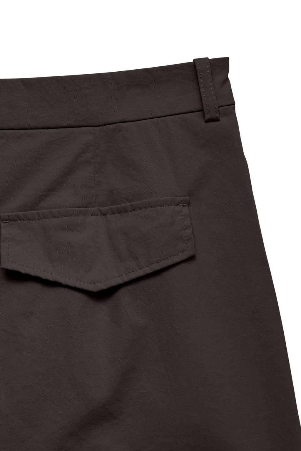 Meng MidWaist Gekreukte Wijde Broek - Chocoladetaart