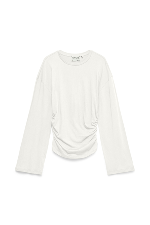 Navaro top met O-hals - Sneeuwwitje