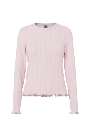 Marie O-hals top - roze lepelaar
