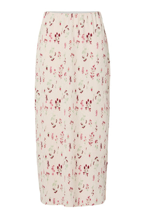 Flora enkelrok met hoge taille - bloemblaadjesroze