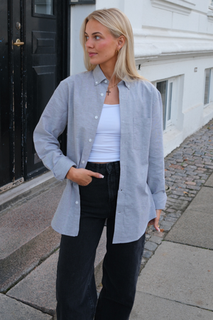 Vriendje Oxford -shirt - grijs