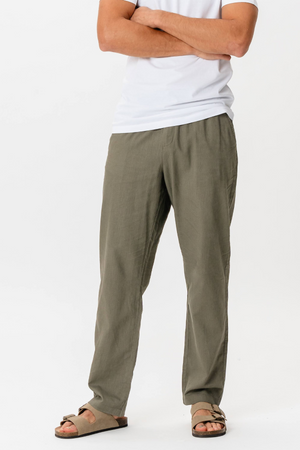 Linnen Pants - Leger