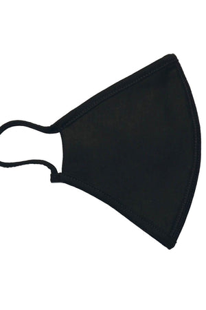 10 pcs. Stoffenmasker met 3 lagen - zwart (biologisch katoen)