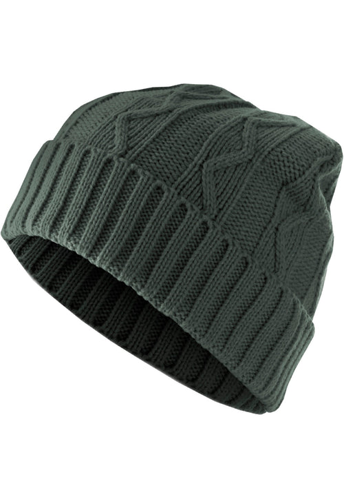 Volgende Beanie Kabelflap - Houtskool