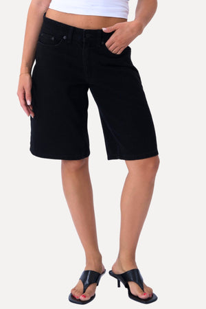 Denim Shorts - Zwart