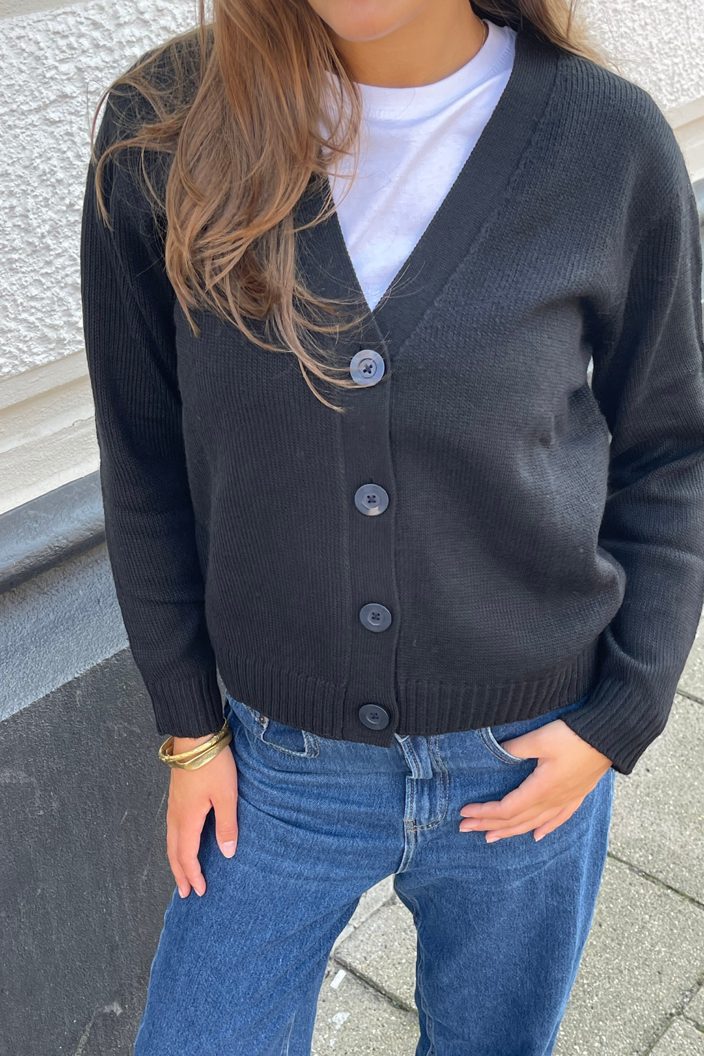 Knitted Cardigan - Black