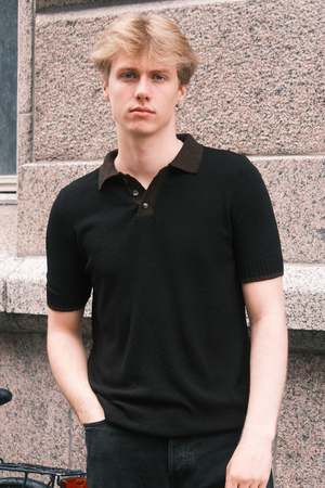 Knitted Polo - Black