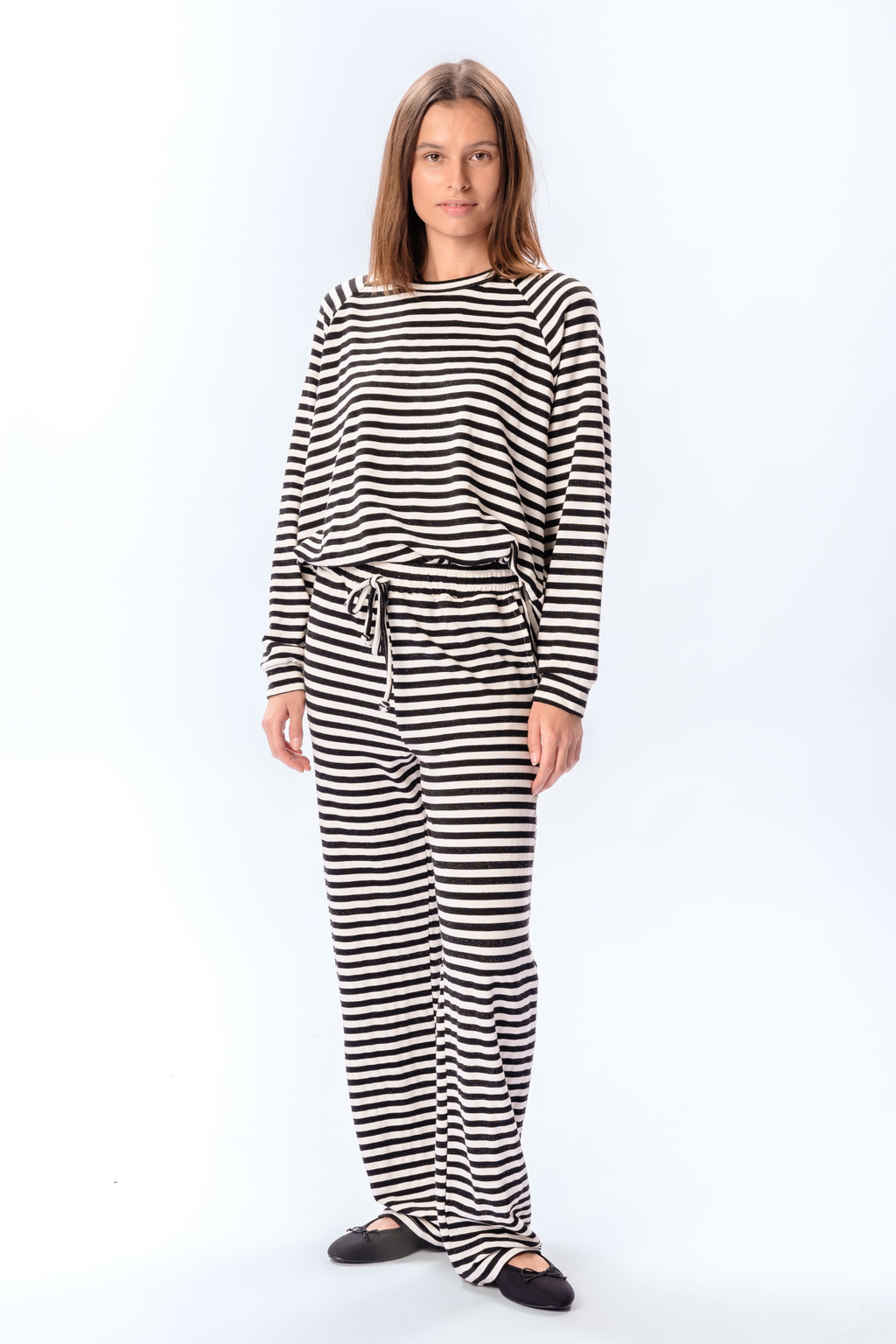 Gestript Pants - Zwart