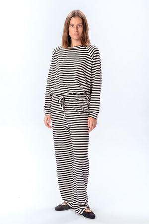 Gestript Pants - Zwart