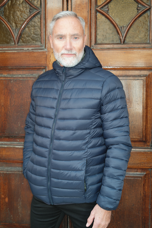 Lichte Pufferjas met capuchon - Navy