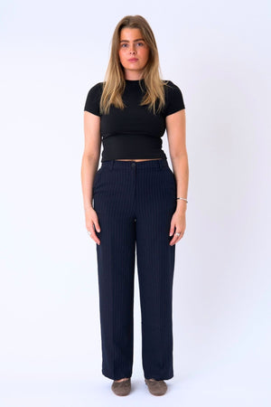 Classic Suit Pants - Navy Pinstripe