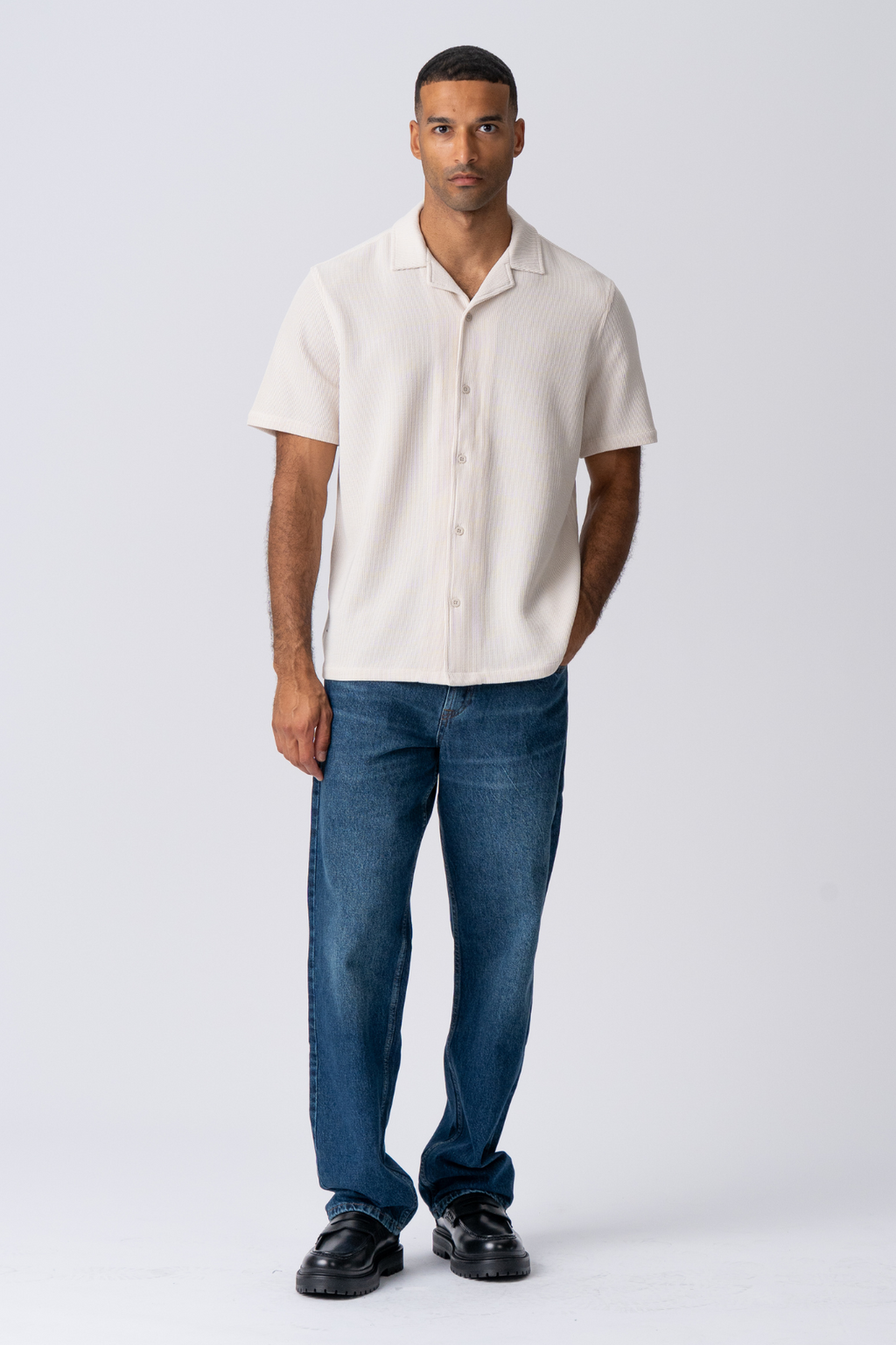 Knitted Shirt - Beige