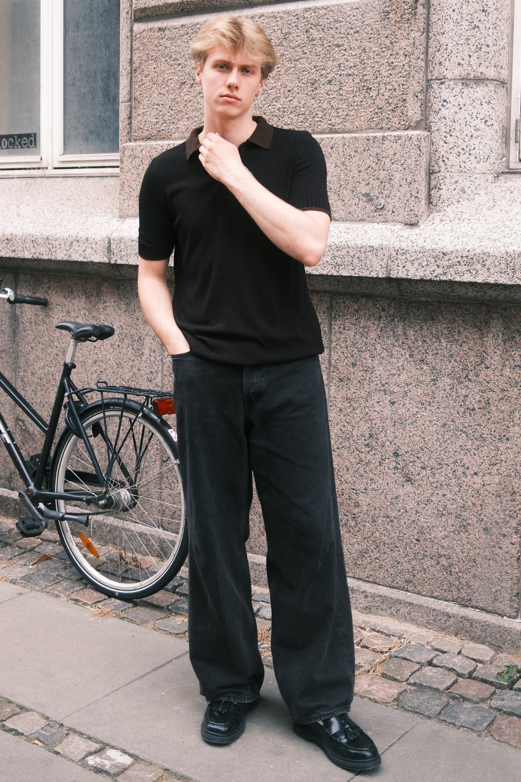 Knitted Polo - Black