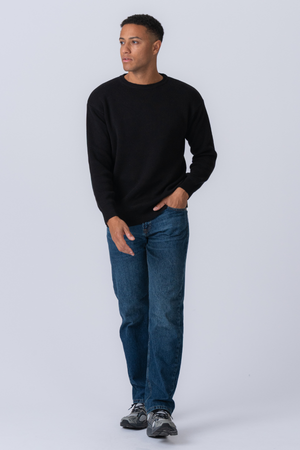 Crewneck Knit Sweater - zwart