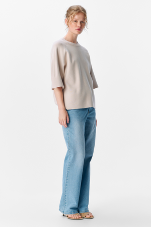 Reynard 2/4 gebreide pullover - zilvergrijs