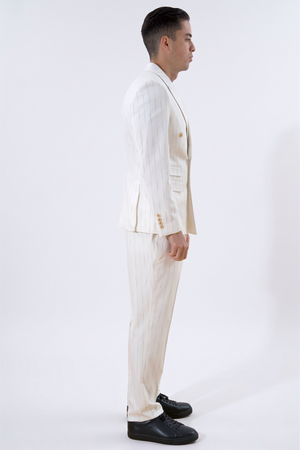 Klassieke blazer - witte krijtstreep