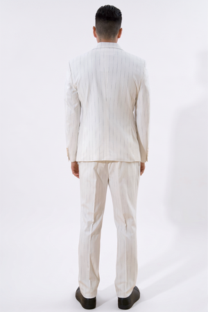 Klassieke blazer - witte krijtstreep