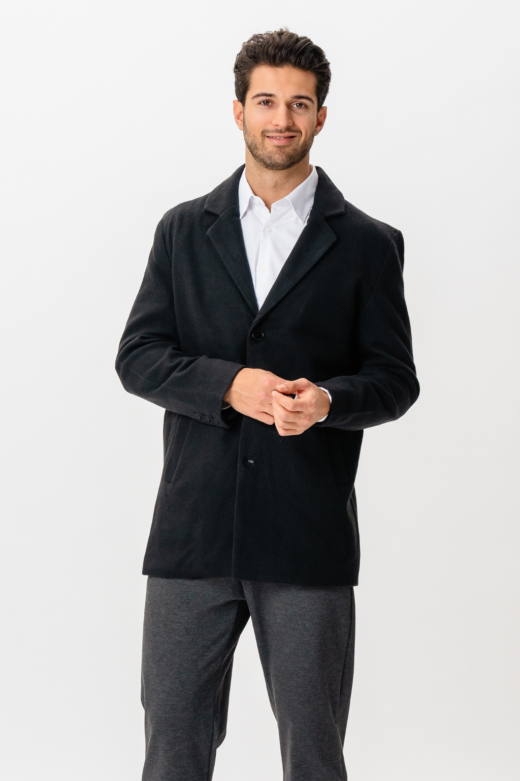 Klassieke jas - Zwart