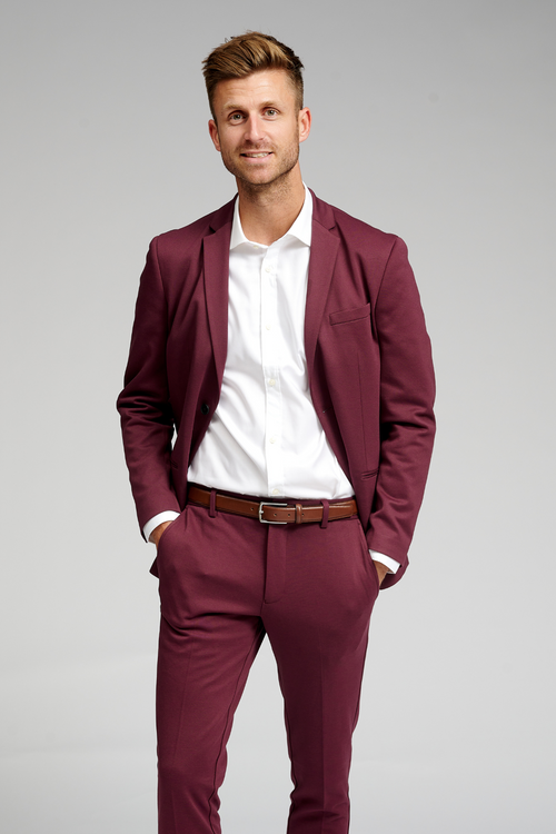 Den Originale Performance Blazer - Bordeaux - TeeShoppen - Rød