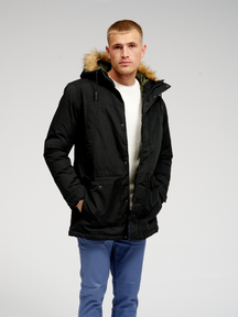 Classic Long Parka Jacket - Zwart