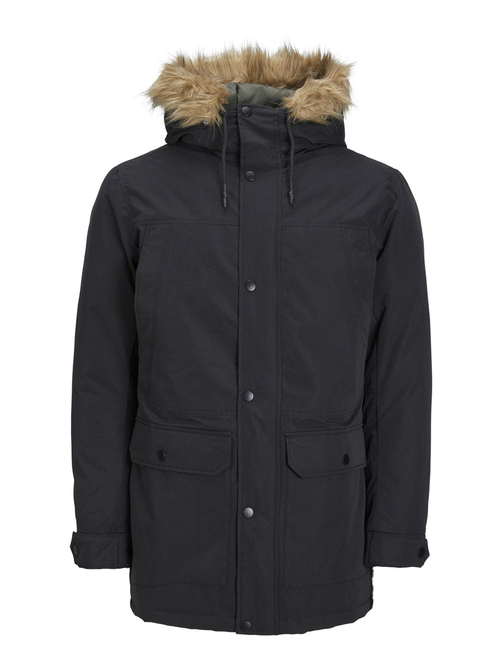 Classic Long Parka Jacket - Zwart