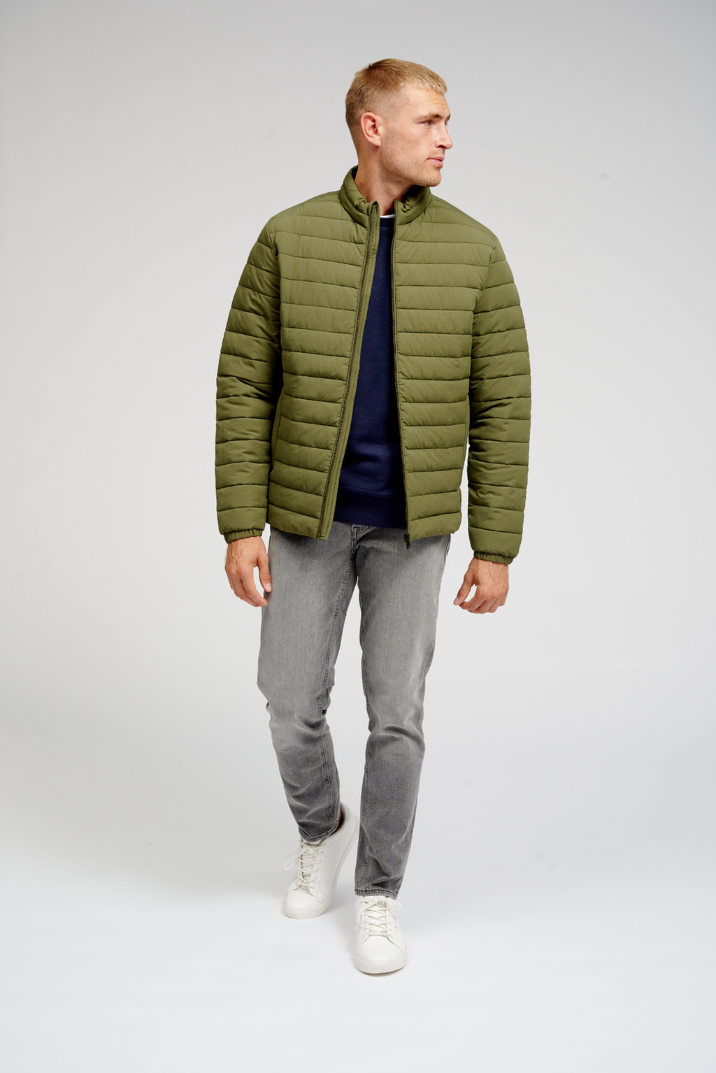 Light Puffer Jacket - Olive Night