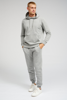 Basic Hoodie Sweat - Light Gray Melange