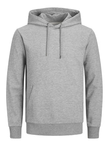 Basic Hoodie Sweat - Light Grey Melange