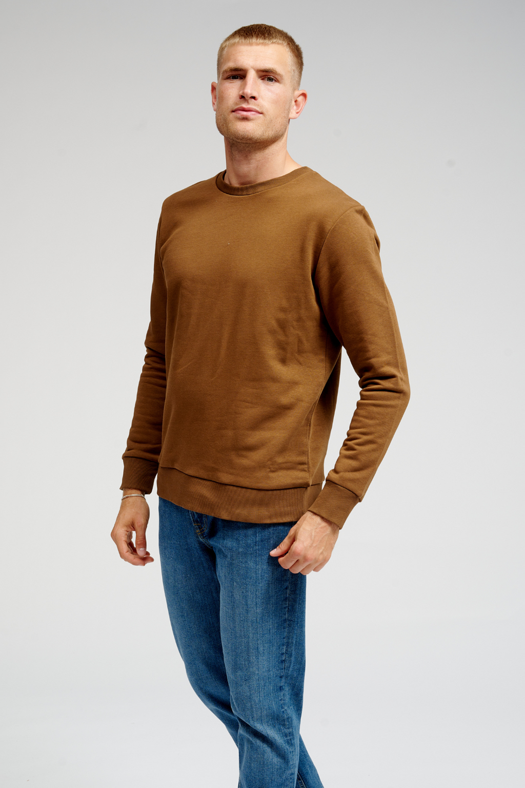 Basic Crewneck Sweat - Brown