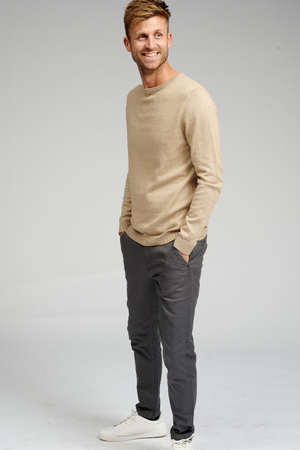 Basic Knit Crewneck - Beige