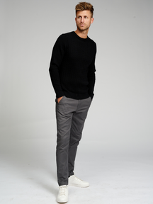 Cable Knit Crewneck - zwart