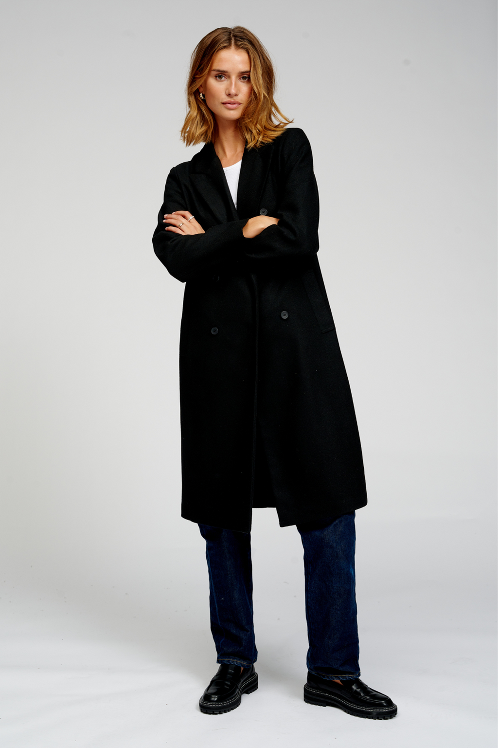 Classic Wool Coat - Black