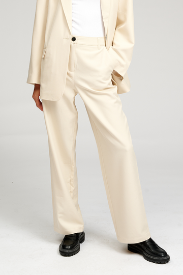 Classic Suit Pants - Beige