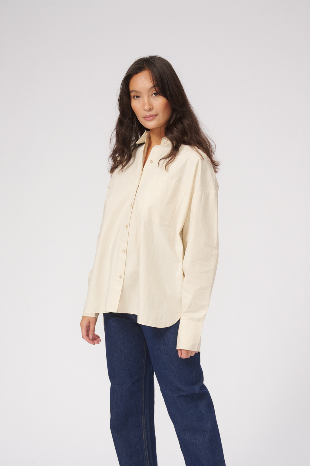 Ontspannen shirt - beige