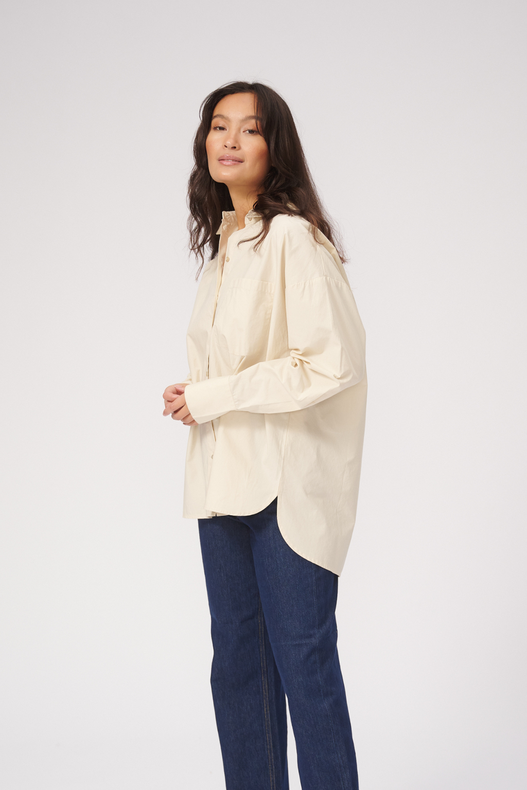 Ontspannen shirt - beige