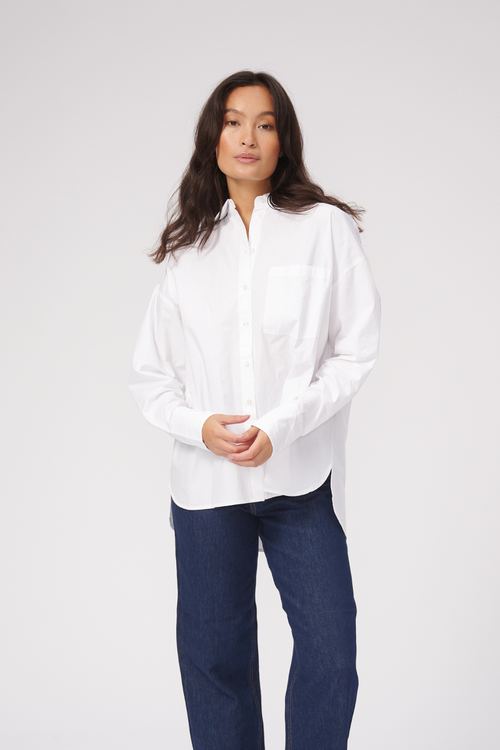 Relaxed Shirt - Hvid - TeeShoppen - Hvid