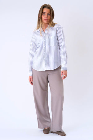 Thalia Striped Shirt - White