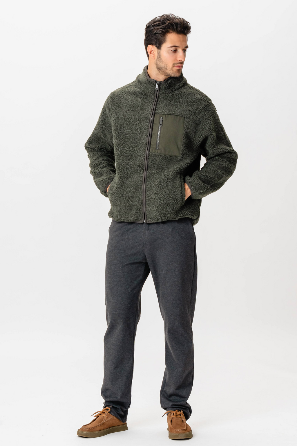 Fleece Jacket - Dark Olive