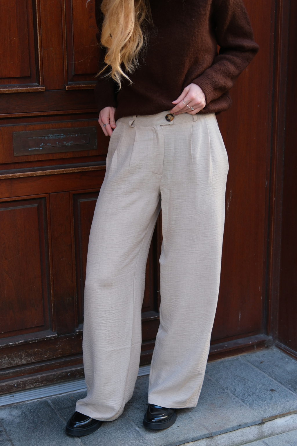 Emma Pants Los - beige
