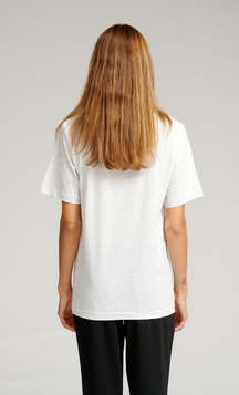 Oversized t -shirt - lichtgrijs melange