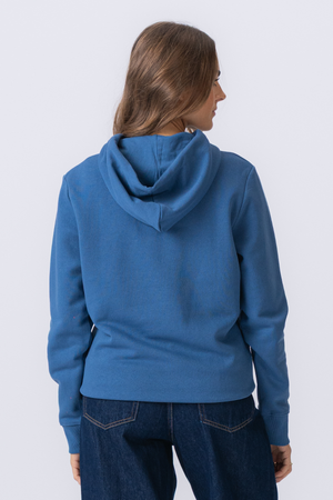 Sweatshirt hoodie - stoffig blauw