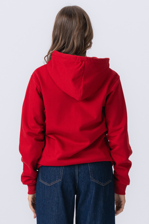 Basic Zip Hoodie - Rood