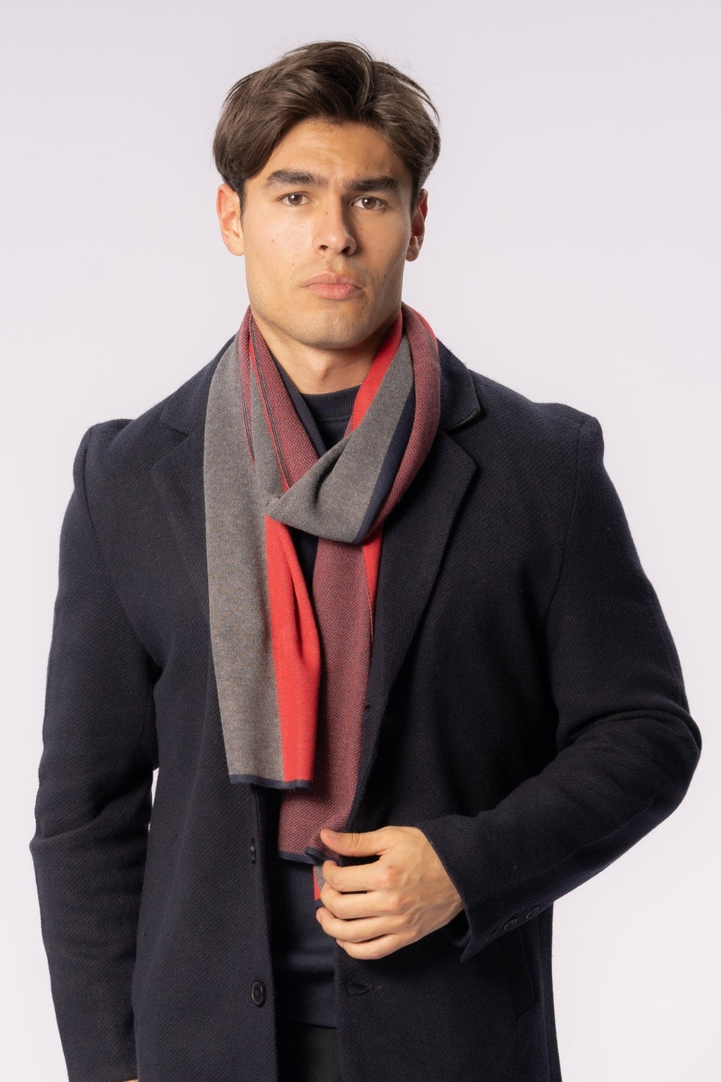 Sjaal - rood / wit / blauw - mannen