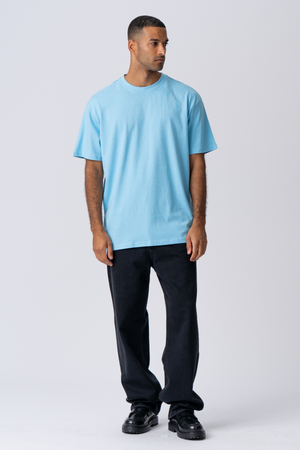 Zwaar Oversized T -shirt - Baltisch blauw