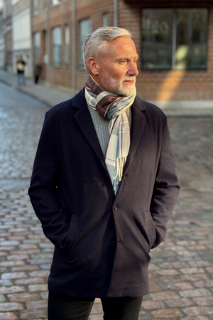 Sjaal - bruin / zwart - mannen