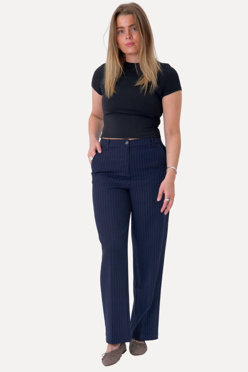 Klassiek pak Pants - Navy Pinstripe