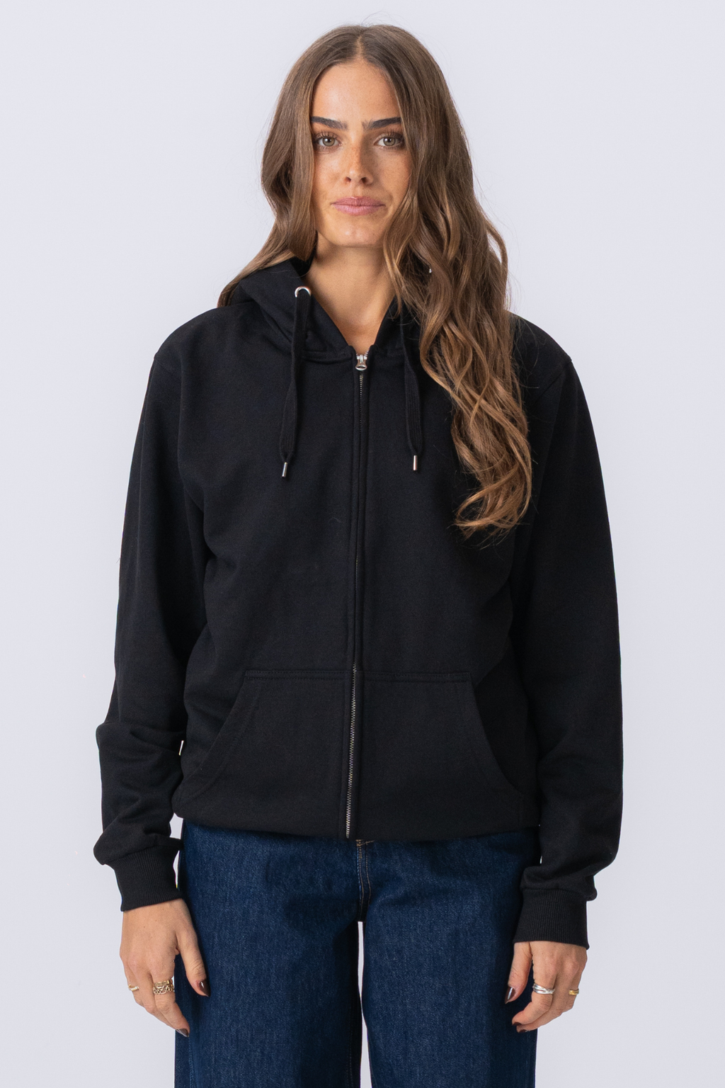 Basic Zip Hoodie - Zwart