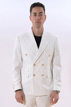 Klassieke blazer - witte krijtstreep